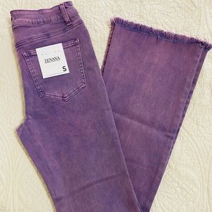 NWT Zenana Acid Wash Bootcut Jeans